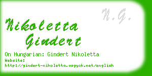 nikoletta gindert business card